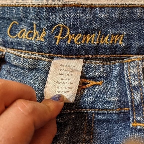 Cache premium Mid rise flare jeans size 6 - Picture 5 of 7